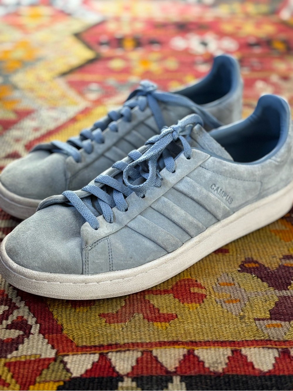 Powder blue Adidas Campus